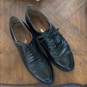 Black Leather Men's Shoes by Ferragamo. Made in Italy